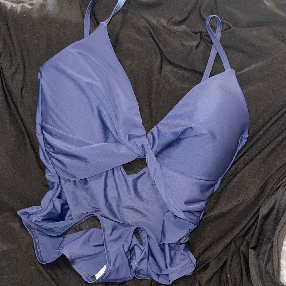 Elegant Blue Women's One Piece Swimsuit